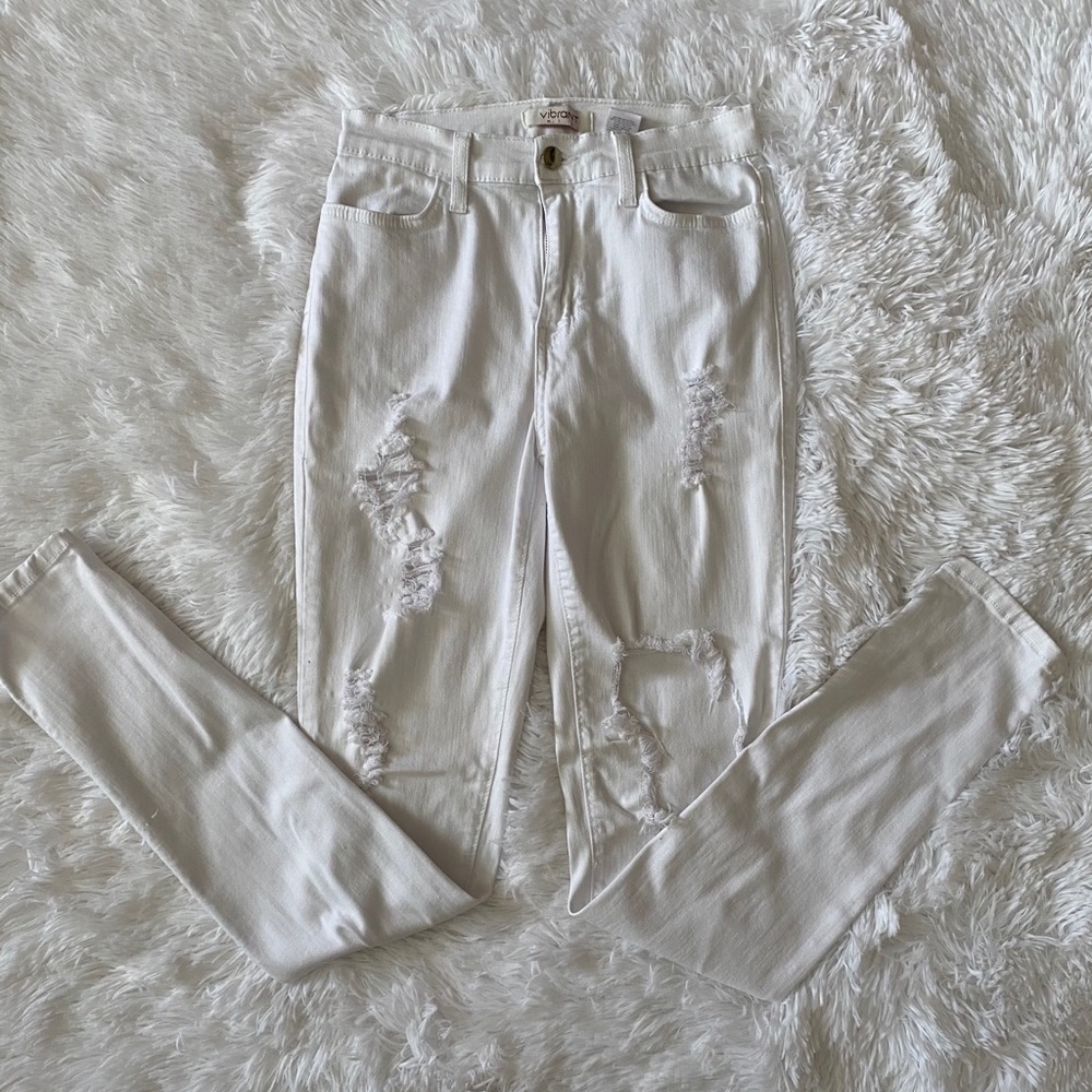 Hot Miami Styles White Ripped Jeans